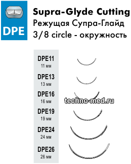 Размеры режущих игл Атрамат Супра-Глайд (Supra-Glyde) DPE